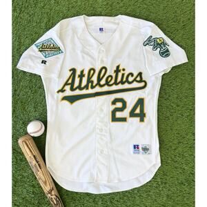 Rickey Henderson Oakland Athletics 1992 Vintage Authentic MLB Baseball Jersey 44